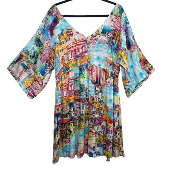 Johnny Was Cannes A Line Cover Up Dress Size Large - Picture 8 of 12